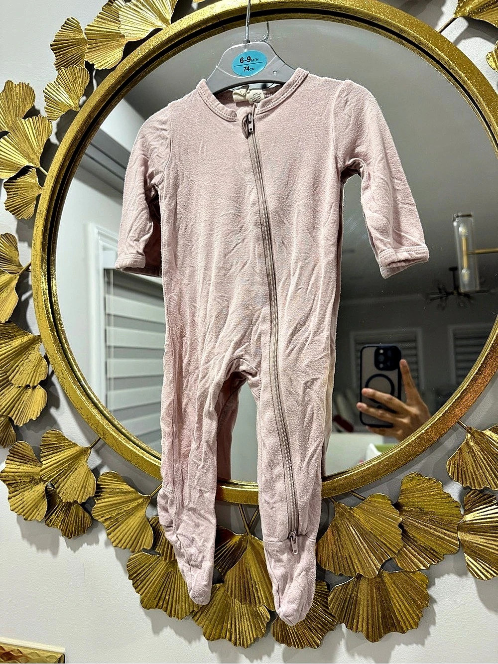 Kyte Bamboo Blush Footed Zip Romper 0-3m